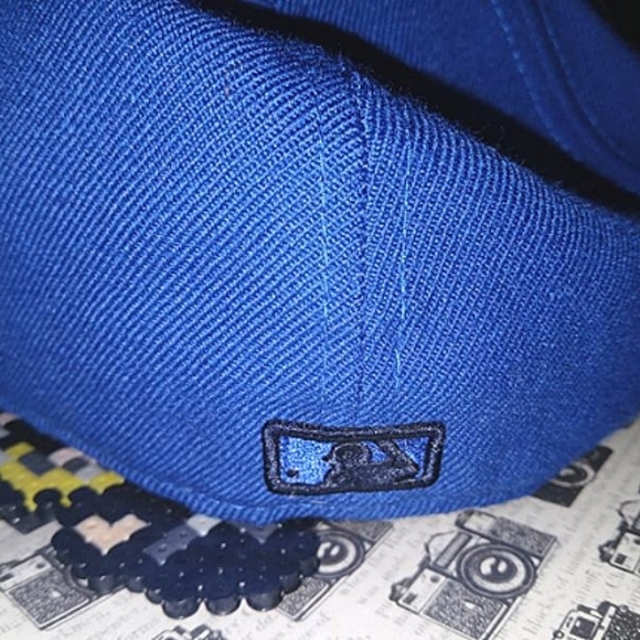 🍄😻 Tampa Bay Rays New Era 59Fifty Cap, Blue with Gray, 7 3/8" 😻🍄 - Picture 3 of 5